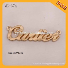 MC374 letras y números en relieve en metal